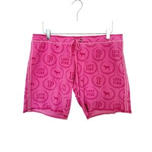 Vintage PINK Victoria's Secret Logo Sweat Pant Shorts Medium